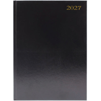 5 Star Desk Diary Day Per Page A4 Black 2027 KFA41BK27