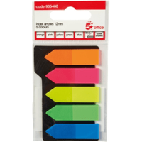 5 Star Office Index Arrow 12x42mm - Assorted Bright (100 Pack) 935460