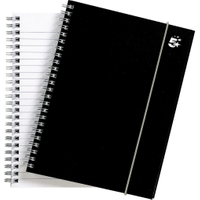5 Star Office Ruled Wirebound Polypropylene Notebook 160 Pages A5 Black (6 Pack)