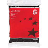 5 Star Rubber Bands Assorted Sizes 454g 296484