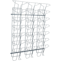 Alba Wall Mounted 7 Tier 21-Pocket Literature Holder Chrome A4 DDFIL21M