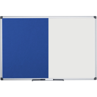 Bi-Office Maya Combination Board Blue Felt/Drywipe Surface 600mm x 400mm