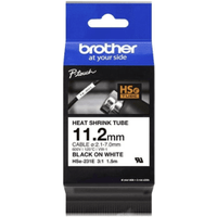 Brother HSe-231E Black on White Heat Shrink Label Tape 11.2mm x 1.5m (Original)