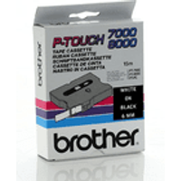 Brother TX-315 P-Touch White on Black Tape 6mm x 15m (Original)