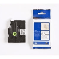 Brother TZE-N201 P-Touch Black on White Non-Laminated Tape 3.5mm x 8m (Original)
