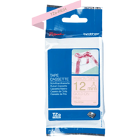 Brother TZe-RE34 P-Touch Gold on Pink Ribbon Tape 12mm x 4m (Original)