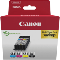 Canon CLI-581 Multipack - 4 Ink Cartridges - 2103C007 (Original)