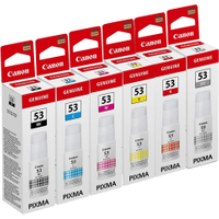 Canon GI-53 Multipack - Full Set of 6 Ink Bottles (Original)