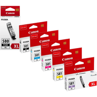 Canon PGI-580XL/CLI-581XL High Capacity Multipack - Full Set of 6 Ink Cartridges (Original)
