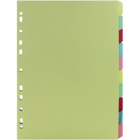 Card Subject Divider 10-Part 160gsm A4 Assorted ST05446