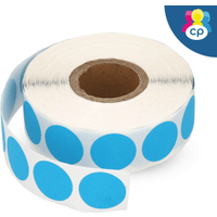 Cartridge People Self Adhesive Round Labels 18mm - Blue (1000 Pack)