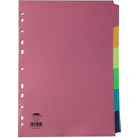 Concord Divider 6-Part 160gsm A4 Assorted 50799