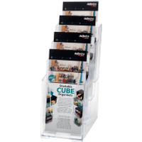 Deflecto 4 Tier Literature Holder 1/3 A4 DE777YTCRY