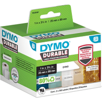 Dymo 1933081/2112285 White Durable Shelving Labels 89mm x 25mm - 1 x 700 Labels (Original)
