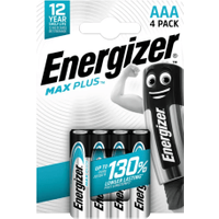 Energizer MAX Plus AAA Batteries (4 Pack) E303320600