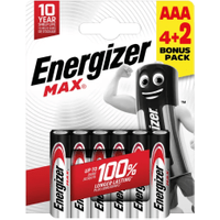 Energizer MAX Plus AAA Batteries (6 Pack) E303328200