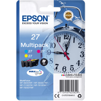 Epson 27 Multipack - Colour Set of 3 Ink Cartridges - Alarm Clock (Original)