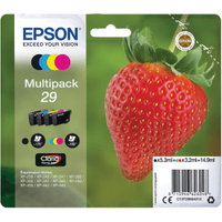 Epson 29 Multipack - Full Set of 4 Ink Cartridges - Strawberry (Original)