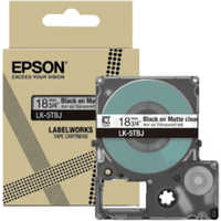 Epson LK-5TBJ (C53S672066) Black on Matte Clear Label Tape Cartridge 18mm x 8m (Original)