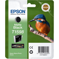 Epson T1598 Pigment Matte Black Ink Cartridge - Kingfisher (Original)