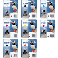 Epson T324 Multipack - Full Set of 8 Ink Cartridges - Puffin (Original)