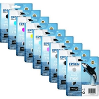 Epson T760 Multipack - Full Set of 9 Ink Cartridges (Original)