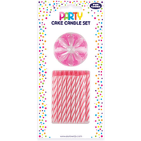 Eurowrap Cake Candle Set Pink (6 Pack)
