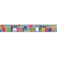 Eurowrap Happy Birthday Party Banner (6 Pack)