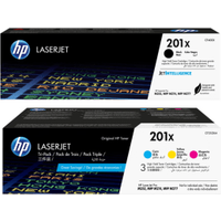 HP 201X High Capacity Multipack - Full Set of 4 Toner Cartridges (Original)