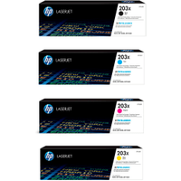 HP 203X High Capacity Multipack - Full Set of 4 Toner Cartridges (Original)