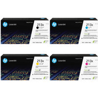HP 213X High Capacity Multipack - Full Set of 4 Toner Cartridges (Original)