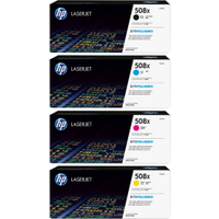 HP 508X High Capacity Multipack - Full Set of 4 Toner Cartridges (Original)