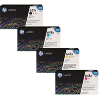 HP 647A/648A Multipack - Full Set of 4 Toner Cartridges (Original)