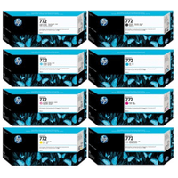 HP 772 Multipack - Full Set of 8 Ink Cartridges (Original)
