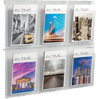 Helit Placativ Wall Display 6 Pockets Clear A4 H6812002