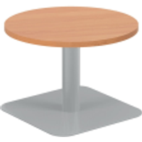 Jemini Origin Round Coffee Table 600mm x 430mm Beech/Silver