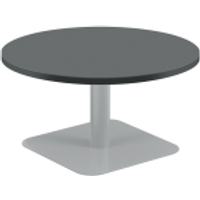 Jemini Origin Round Coffee Table 800mm x 430mm Black/Silver