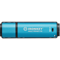 Kingston USB-A Ironkey Vault Privacy 50 Encrypted Flash Drive Blue