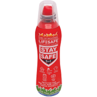 Lifesafe Technologies StaySafe 5-in-1 Compact Fire Extinguisher 200ml 0802006 Lifesafe Technologies StaySafe 5-in-1 Compact Fire Extinguisher 200ml 0802006