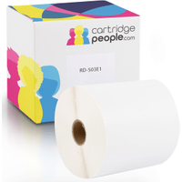 Own Brand Brother RD-S03E1 White Pre-Punched Label Roll 50mm x 102mm - 836 Labels (Cartridge People)