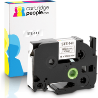 Own Brand Brother STE-141 P-Touch Black on Clear Tape 18mm x 3m (Cartridge People)