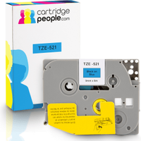 Own Brand Brother TZE-521 P-Touch Black on Blue Laminated Tape 9mm x 8m (Cartridge People)