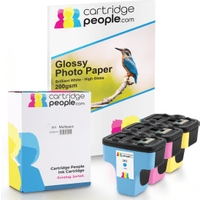 Own Brand HP 363 Multipack - 3 Ink Cartridges and Photo Paper Pack (Cartridge People)