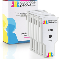 Own Brand HP 730 High Capacity Multipack - Full Set of 6 Ink Cartridges (Cartridge People)