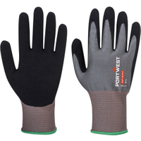 Portwest CT Cut D18 Nitrile Gloves Grey/Black XS (12 Pack)