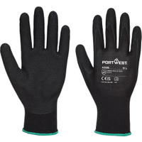 Portwest Dermi-Grip NPR15 Nitrile Sandy Gloves Black Small (12 Pack)