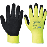 Portwest Hi Vis Grip Gloves Latex Yellow 2XL (12 Pack)