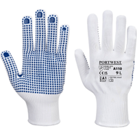Portwest Polka Dot Gloves White/Blue XL (12 Pack)