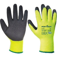 Portwest Thermal Grip Gloves Latex Black Large (12 Pack)
