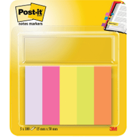 Post-it Notes Markers 15x50mm - Assorted Neon (500 Pack) 670-5